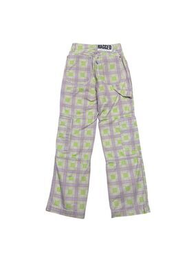 RUGGED JEANS Plaid Pastel Streetwear Cute Denim Pants Jeans Womens 24